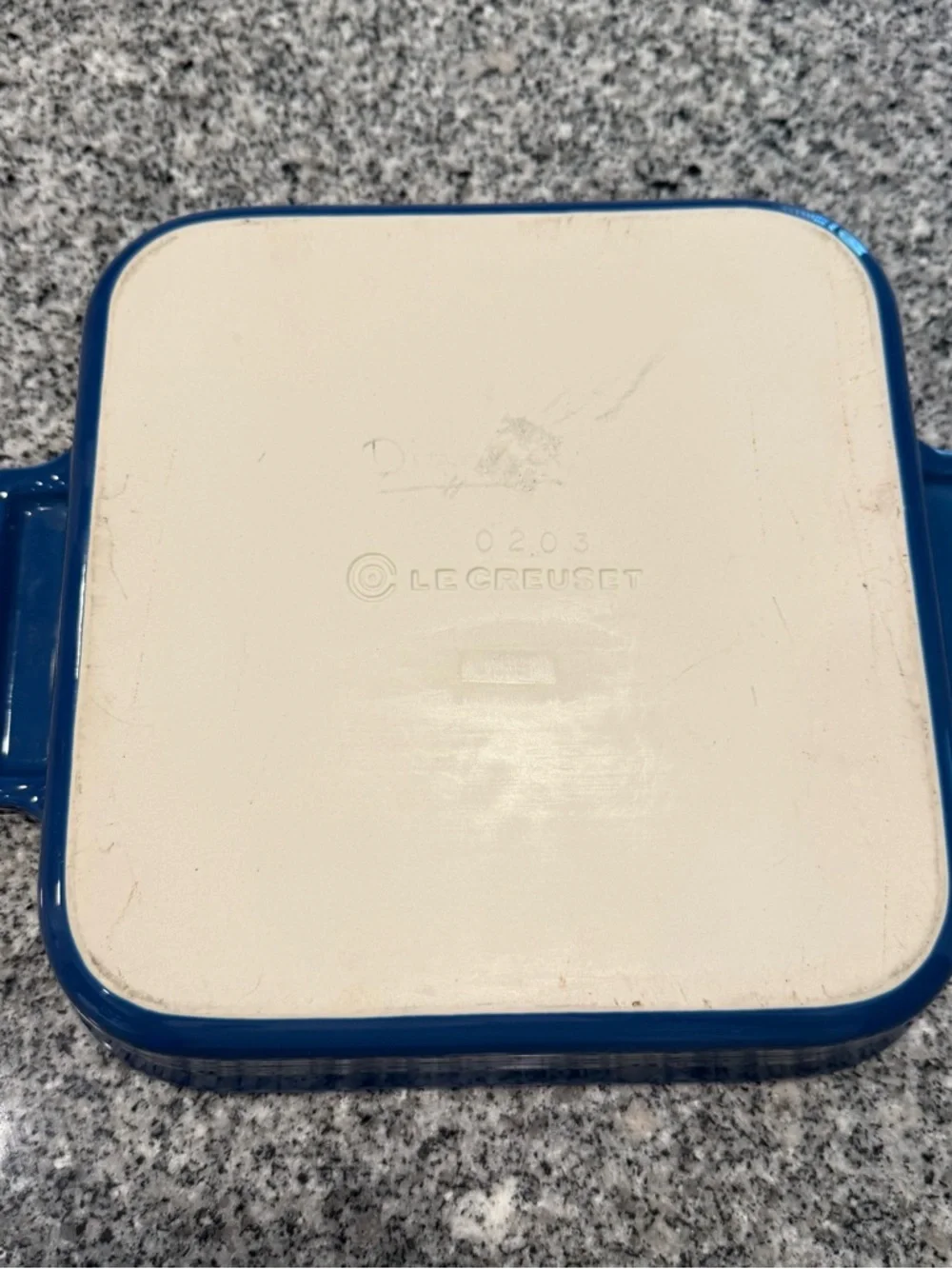 Le Creuset Marseille Blue Heritage Stoneware 9” Square Baking Dish Casserole